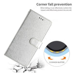 Phone Case for Samsung Galaxy A15 4G PU Leather Silk Texture Wallet Stand Cover with Strap