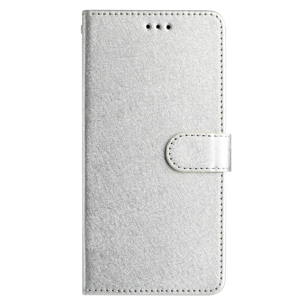 Phone Case for Samsung Galaxy A15 4G PU Leather Silk Texture Wallet Stand Cover with Strap