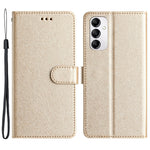 Phone Case for Samsung Galaxy A15 4G PU Leather Silk Texture Wallet Stand Cover with Strap