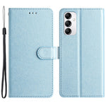Phone Case for Samsung Galaxy A15 4G PU Leather Silk Texture Wallet Stand Cover with Strap