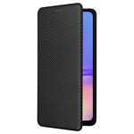 Til Samsung Galaxy A05 4G cover kulfibertekstur læder telefoncover
