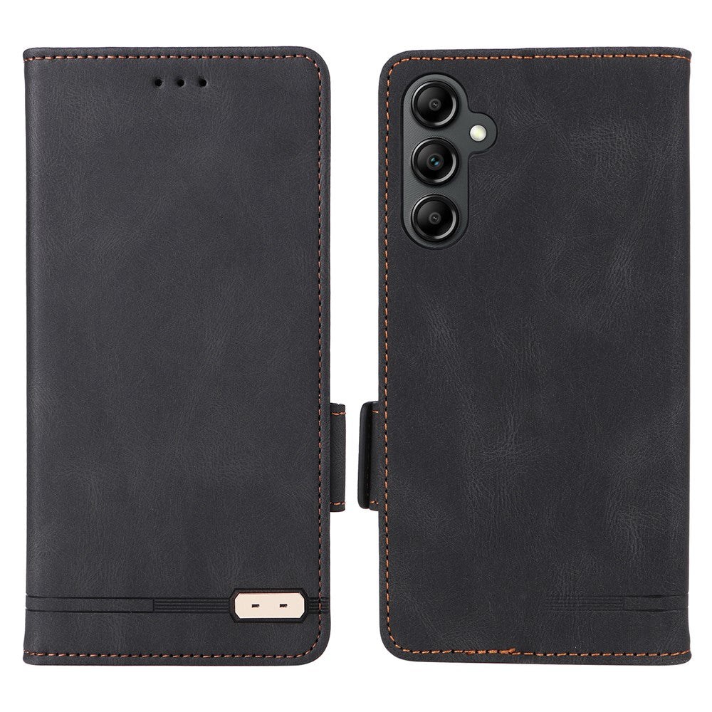 Til Samsung Galaxy A15 4G Cover Hardware Dekor Lædercover med Pungstativ