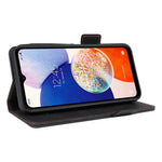 Til Samsung Galaxy A15 4G Cover Hardware Dekor Lædercover med Pungstativ