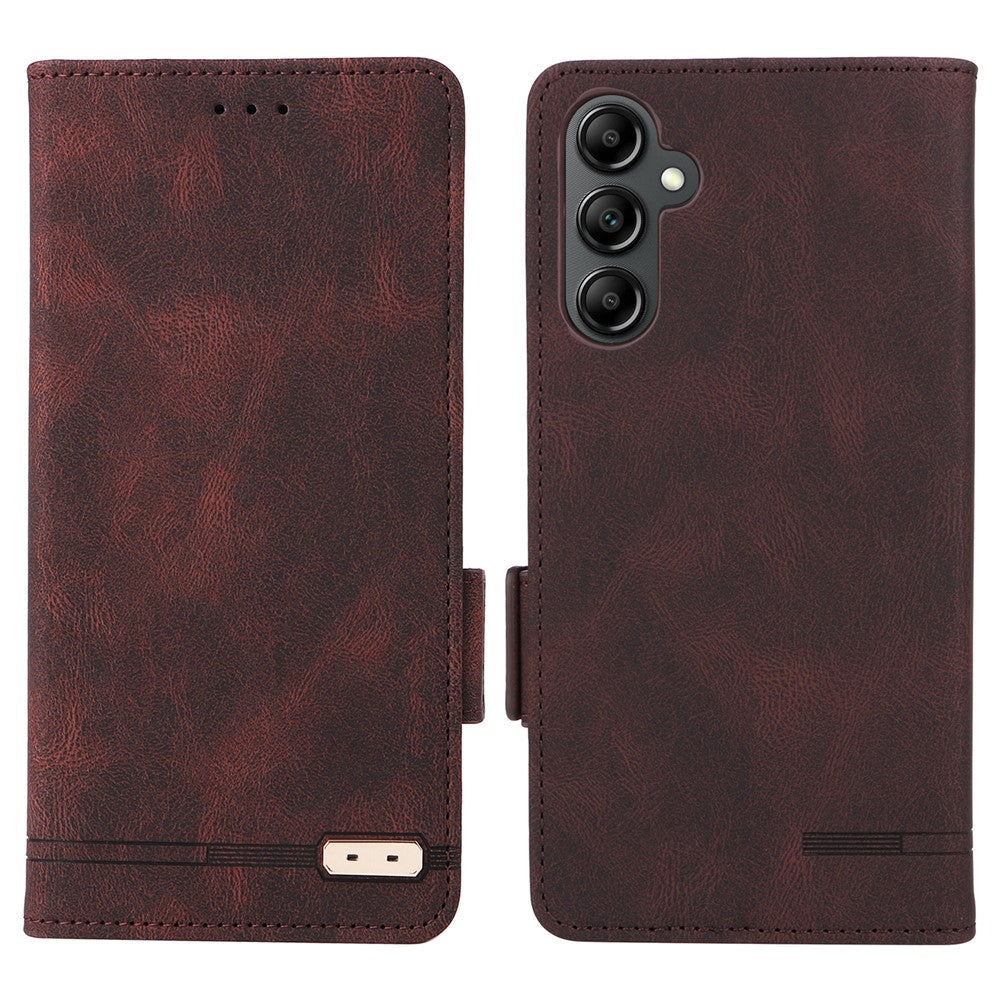 Til Samsung Galaxy A15 4G Cover Hardware Dekor Lædercover med Pungstativ