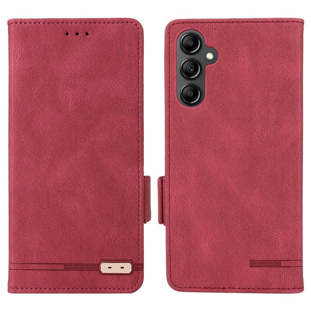 Til Samsung Galaxy A15 4G Cover Hardware Dekor Lædercover med Pungstativ