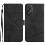 For Oppo A38 4G / A18 4G Case Lines Imprinted PU Leather Wallet Cover