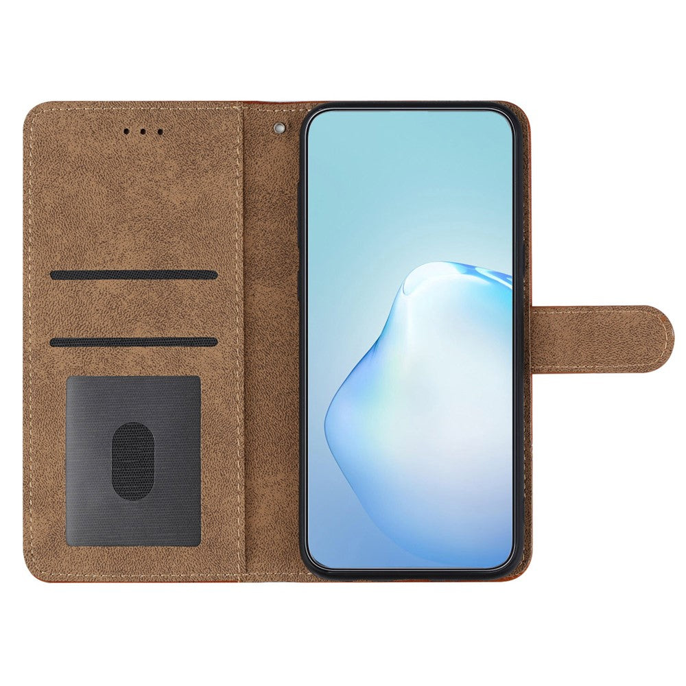 For Oppo A38 4G / A18 4G Case Lines Imprinted PU Leather Wallet Cover