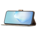 For Oppo A38 4G / A18 4G Case Lines Imprinted PU Leather Wallet Cover