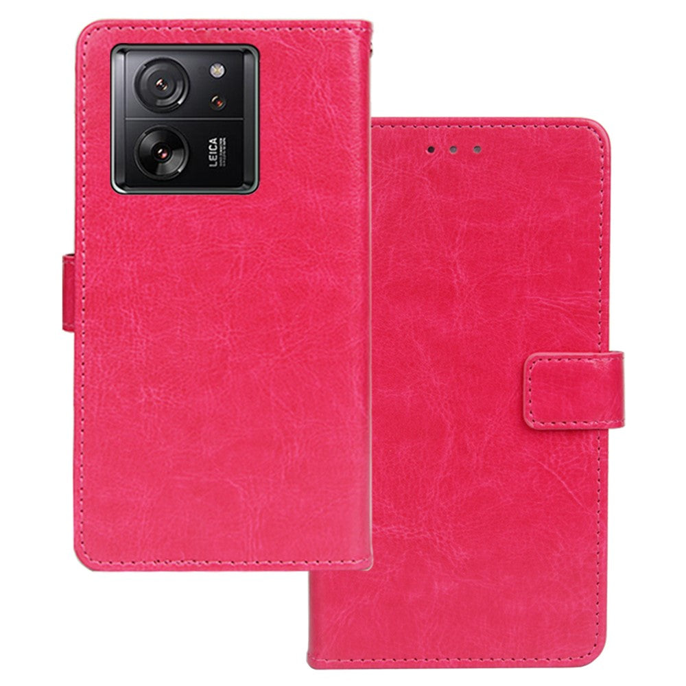IDEWEI Fallskyddande mobilskal för Xiaomi 13T / 13T Pro / Redmi K60 Ultra Skal PU-läder Plånboksfodral