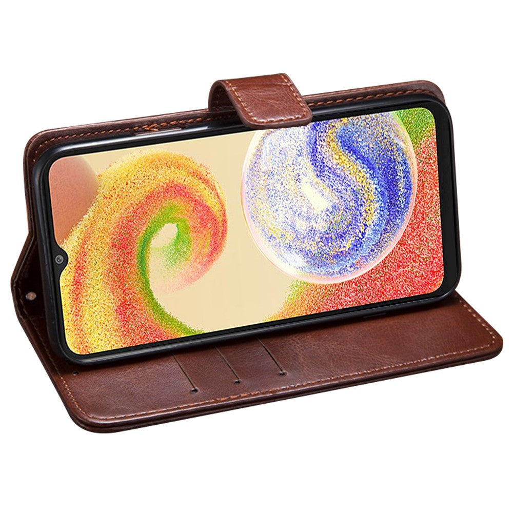IDEWEI Til Samsung Galaxy A05 4G Cover Crazy Horse Tekstur Læder Telefoncover
