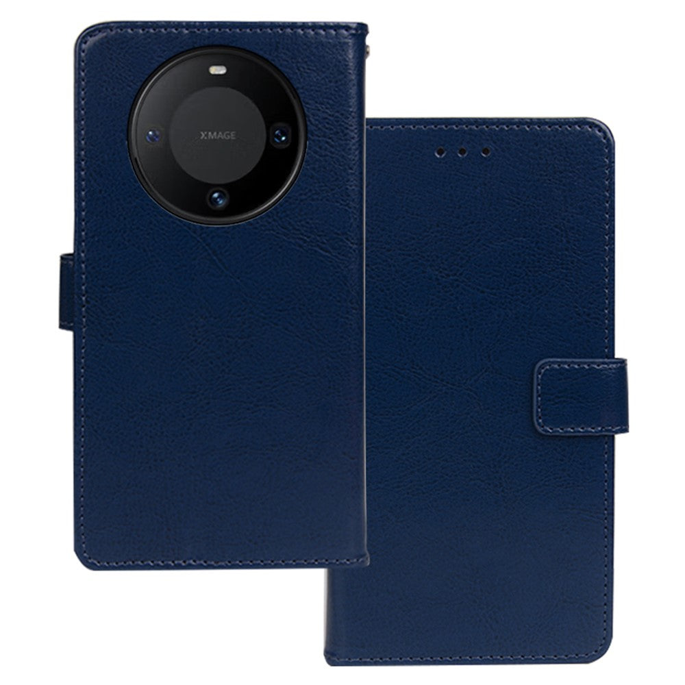 IDEWEI Cell Phone Cover For Huawei Mate 60 Case Crazy Horse Texture Stand Leather Shell
