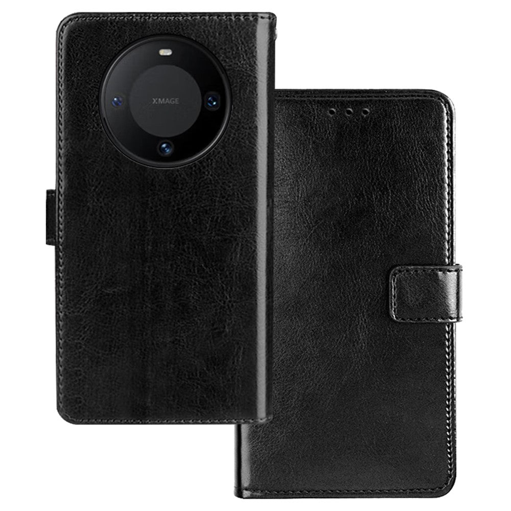 IDEWEI Cell Phone Cover For Huawei Mate 60 Case Crazy Horse Texture Stand Leather Shell