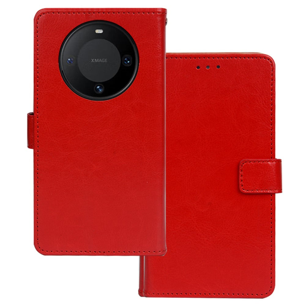 IDEWEI Cell Phone Cover For Huawei Mate 60 Case Crazy Horse Texture Stand Leather Shell