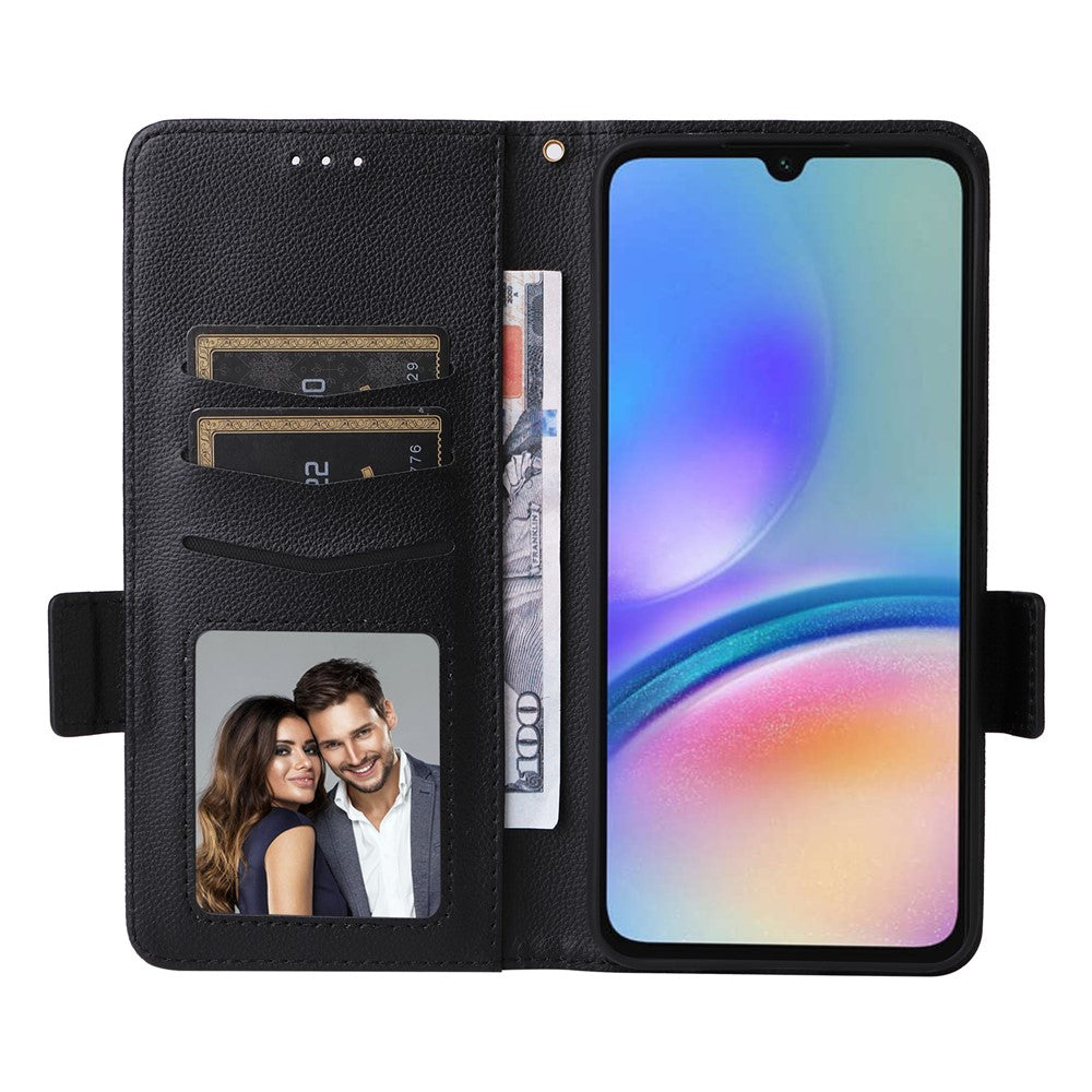 Til Samsung Galaxy A05s 4G / M14 4G Etui Litchi Tekstur Pung Læder Telefon Cover med Rem