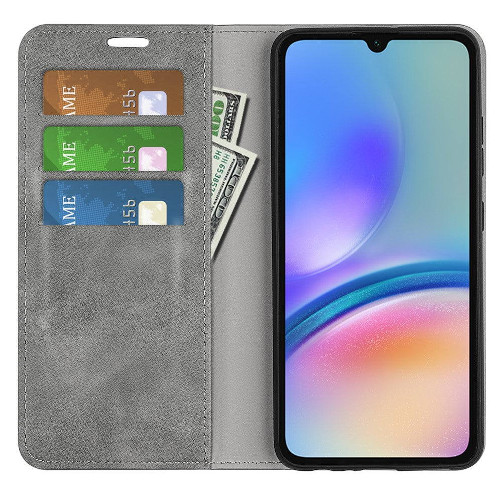 Samsung Galaxy A05s 4G plånboksfodral i PU-läder med mjuk yta