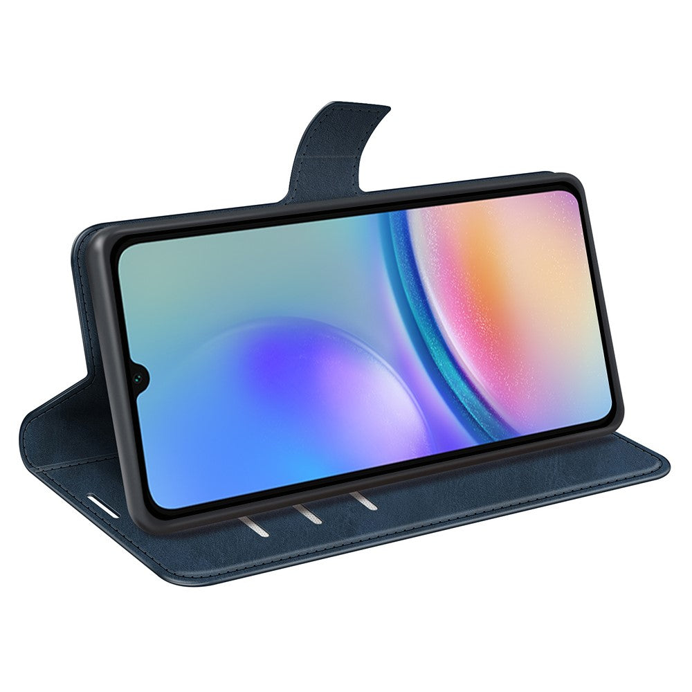 Til Samsung Galaxy A05s 4G Cover PU Læder Stander Kalve Tekstur Mobiltelefon Cover