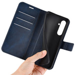 Til Samsung Galaxy A05s 4G Cover PU Læder Stander Kalve Tekstur Mobiltelefon Cover