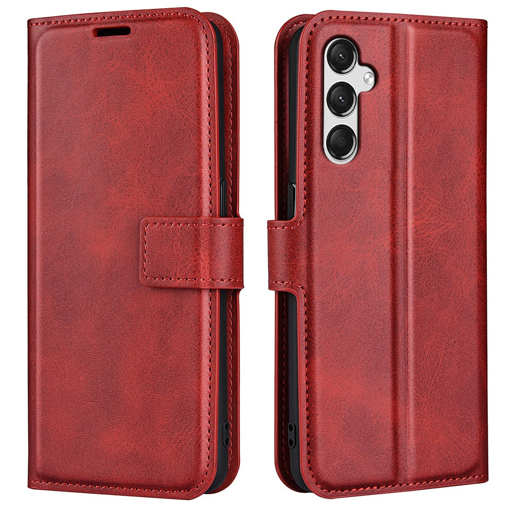 Til Samsung Galaxy A05s 4G Cover PU Læder Stander Kalve Tekstur Mobiltelefon Cover