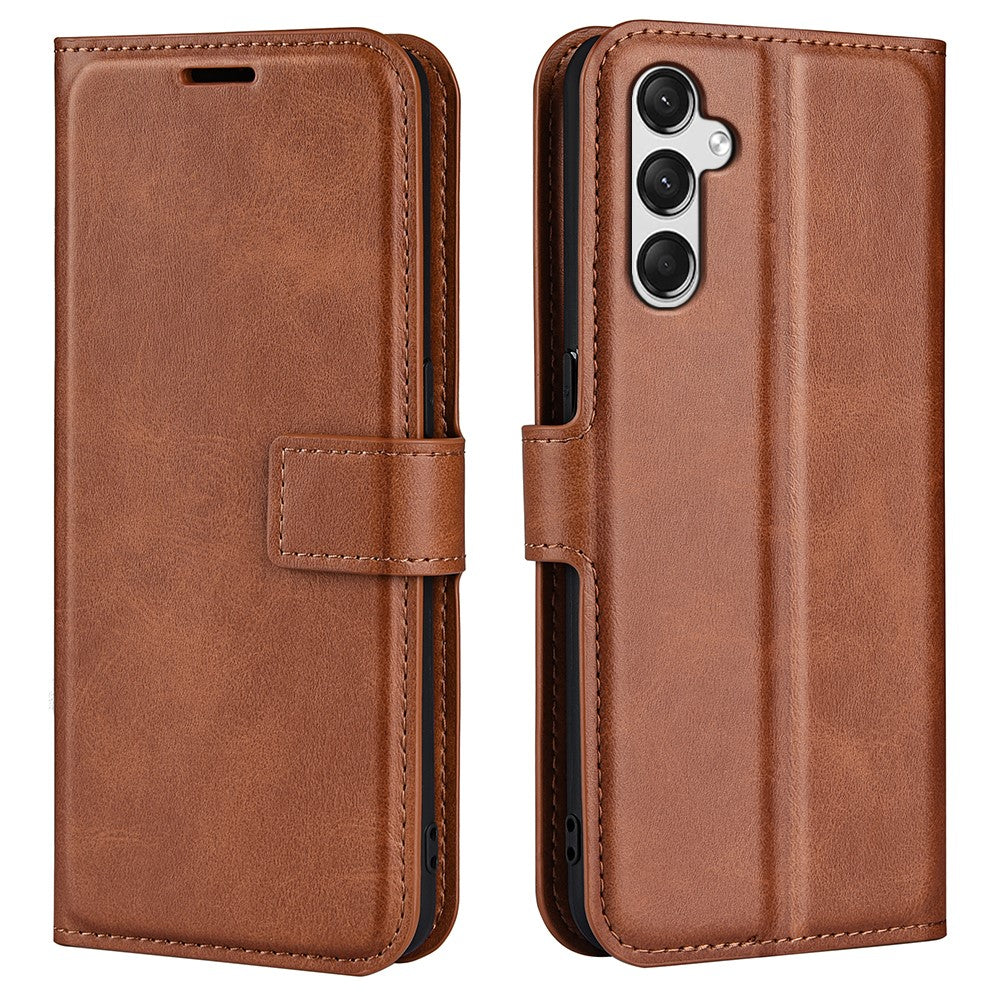 Til Samsung Galaxy A05s 4G Cover PU Læder Stander Kalve Tekstur Mobiltelefon Cover
