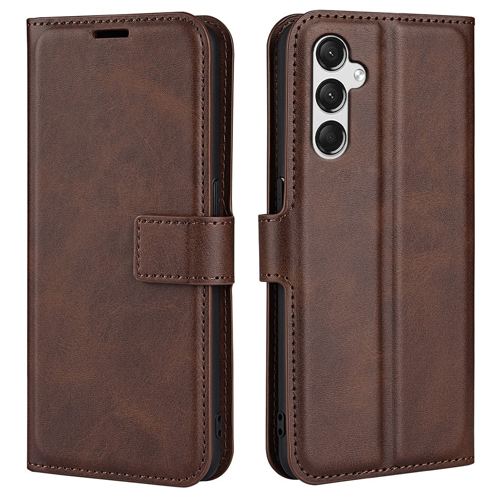 Til Samsung Galaxy A05s 4G Cover PU Læder Stander Kalve Tekstur Mobiltelefon Cover
