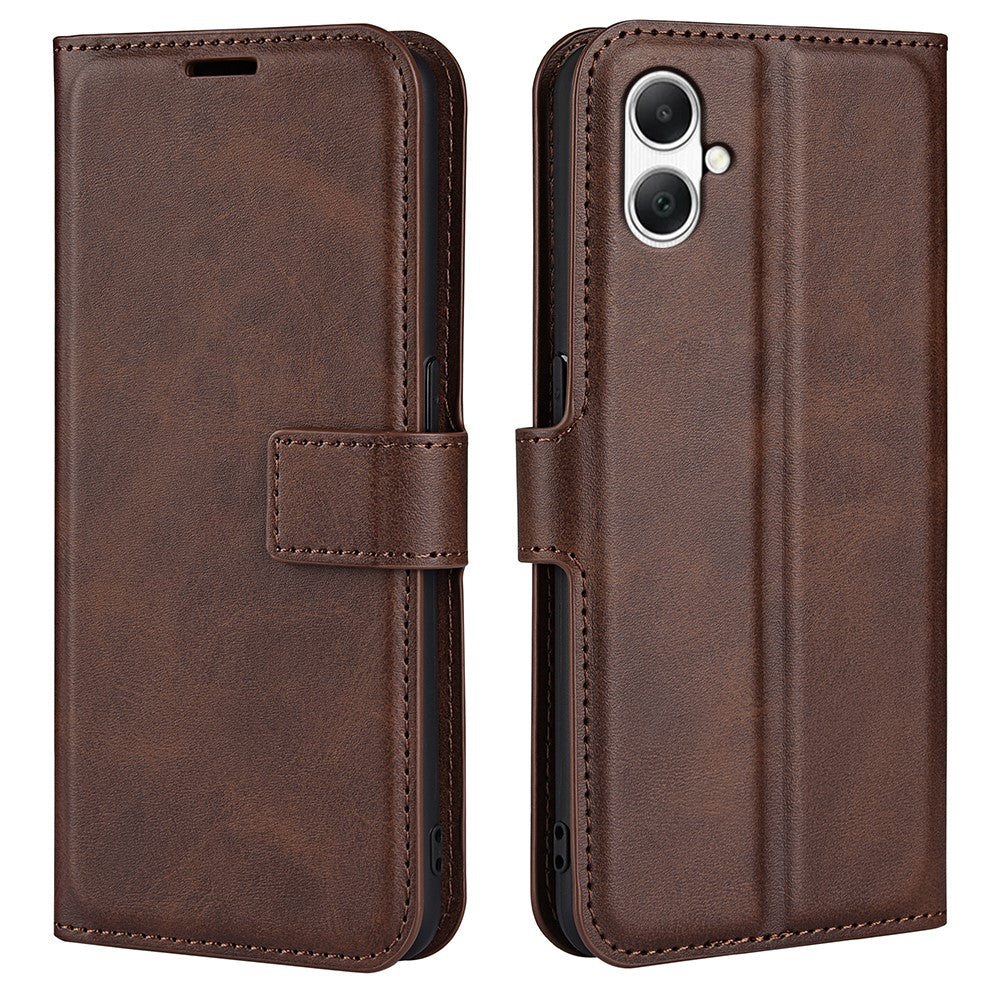 For Samsung Galaxy A05 4G Case Calf Texture PU Leather Phone Wallet Cover