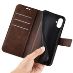 For Samsung Galaxy A05 4G Case Calf Texture PU Leather Phone Wallet Cover