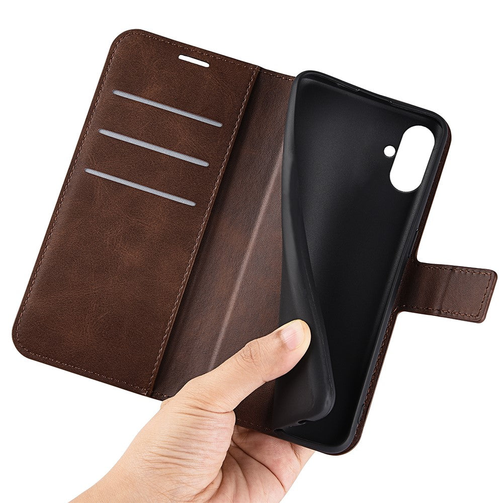 For Samsung Galaxy A05 4G Case Calf Texture PU Leather Phone Wallet Cover