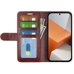 For Xiaomi Redmi Note 13 Pro+ 5G Case PU Leather Magnetic Clasp Phone Cover