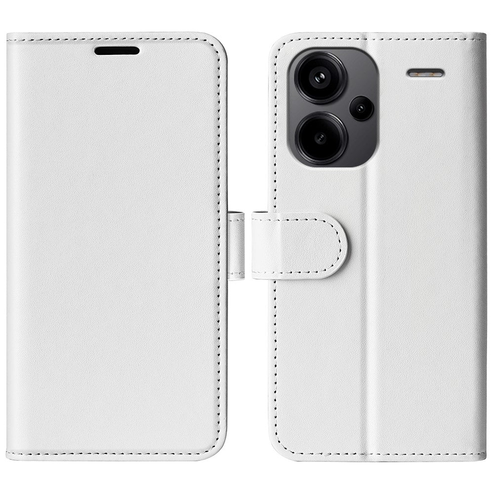 For Xiaomi Redmi Note 13 Pro+ 5G Case PU Leather Magnetic Clasp Phone Cover