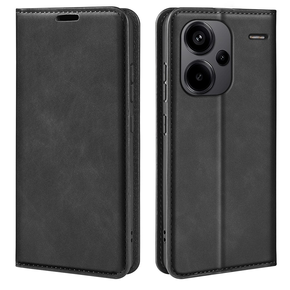 For Xiaomi Redmi Note 13 Pro+ 5G Case PU Leather Skin-touch Phone Wallet Cover