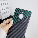 For Huawei Mate 60 Pro Case Hard PC Carbon Fiber Texture Mobile Phone Cover
