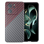 Xiaomi 13T / 13T Pro-skal, skarvningsfärgad, kolfiberstruktur, PC-mobilskal