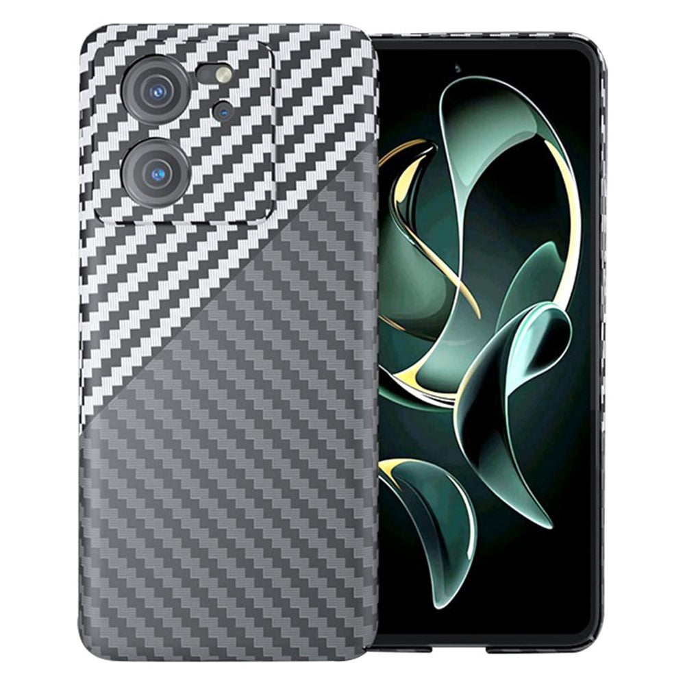 Xiaomi 13T / 13T Pro-skal, skarvningsfärgad, kolfiberstruktur, PC-mobilskal