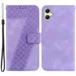Til Samsung Galaxy A05 4G etui i PU-læder med 7-formet præget telefonstandercover
