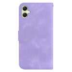 Til Samsung Galaxy A05 4G etui i PU-læder med 7-formet præget telefonstandercover