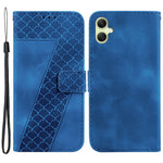 Til Samsung Galaxy A05 4G etui i PU-læder med 7-formet præget telefonstandercover