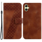 Til Samsung Galaxy A05 4G etui i PU-læder med 7-formet præget telefonstandercover