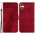 Til Samsung Galaxy A05 4G etui i PU-læder med 7-formet præget telefonstandercover