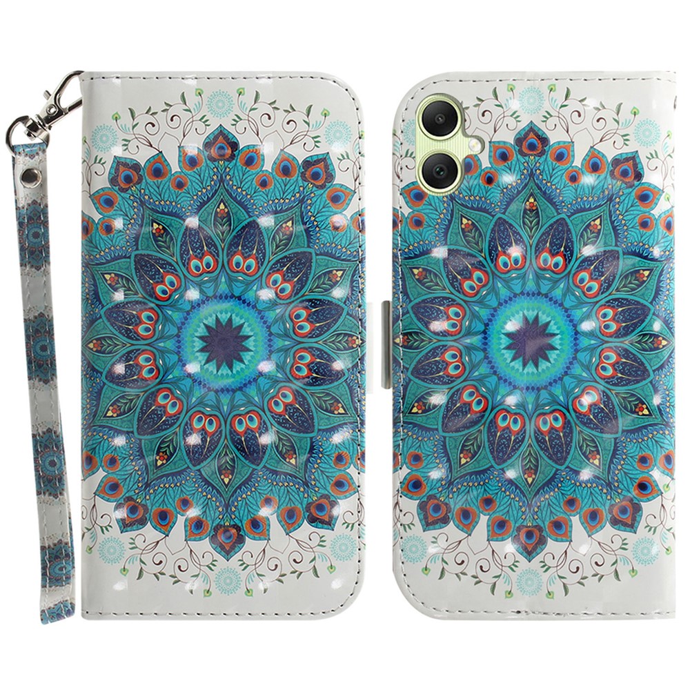 For Samsung Galaxy A05 4G Case Mobile Phone 3D Pattern Printed PU Leather Cover