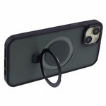 For iPhone 14 Plus Case Compatible with MagSafe Skin-Touch Kickstand TPU+PC Phone Shell