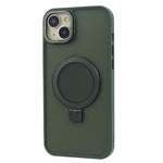 For iPhone 14 Plus Case Compatible with MagSafe Skin-Touch Kickstand TPU+PC Phone Shell