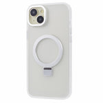 For iPhone 14 Plus Case Compatible with MagSafe Skin-Touch Kickstand TPU+PC Phone Shell
