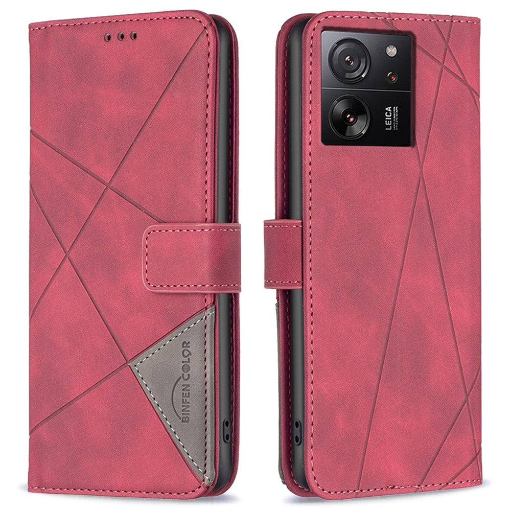 BINFEN COLOR BF05 För Xiaomi 13T / 13T Pro / Redmi K60 Ultra Fodral Läderplånbok Flipfodral mobilskal