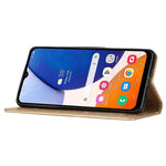 Til Samsung Galaxy A15 4G Lædercover Sommerfugl Præg Pung Cover