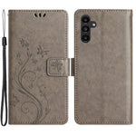 Til Samsung Galaxy A15 4G Lædercover Sommerfugl Præg Pung Cover