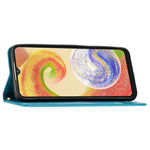 Til Samsung Galaxy A05 4G etui, tegnebogslædercover med præget sommerfugl