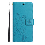Til Samsung Galaxy A05 4G etui, tegnebogslædercover med præget sommerfugl