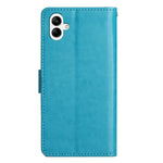Til Samsung Galaxy A05 4G etui, tegnebogslædercover med præget sommerfugl