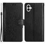 Til Samsung Galaxy A05 4G etui, tegnebogslædercover med præget sommerfugl