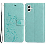 Til Samsung Galaxy A05 4G etui, tegnebogslædercover med præget sommerfugl